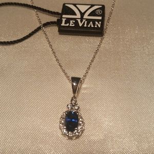 Le Vian Blue Sapphire and Diamond Pendant necklace
